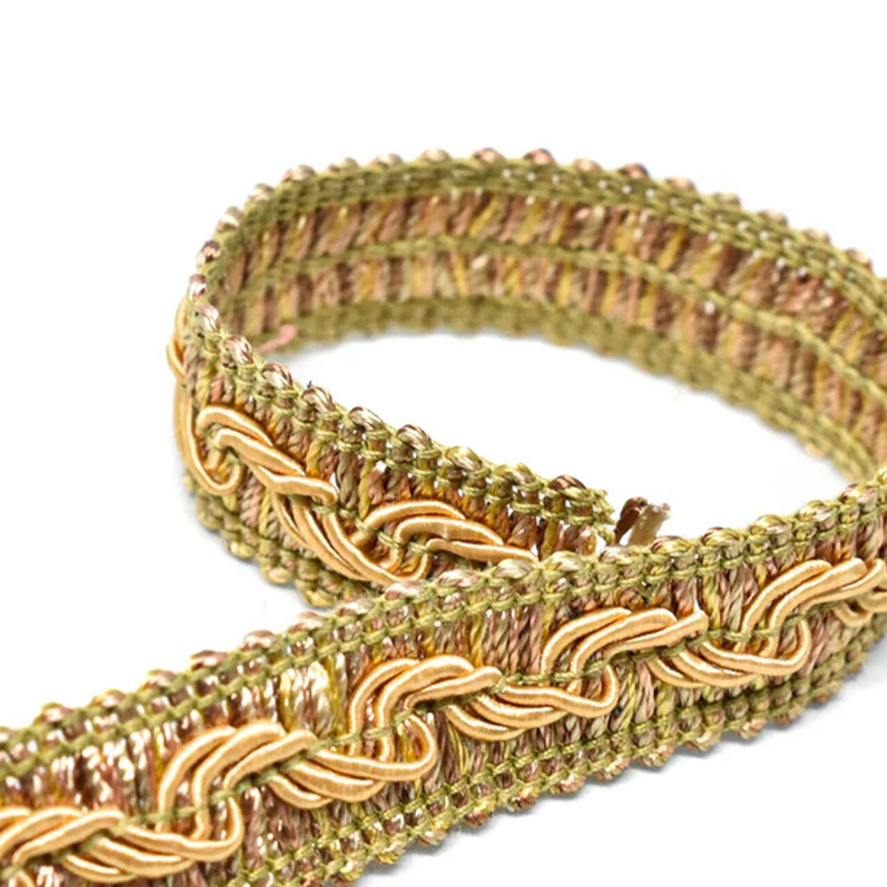 1 Yard Gold Braided Gimp Trim 5/8 Inch for Clothing Pillows Home Decor